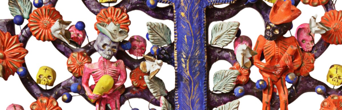 Candelabra - Tree of Life (detail), 20th Century, Mexico, clay. Collection Mingei International Museum. Gift of Tom and Alma Pirazzini. Photo by Lynton Gardiner. 1986-13-002.