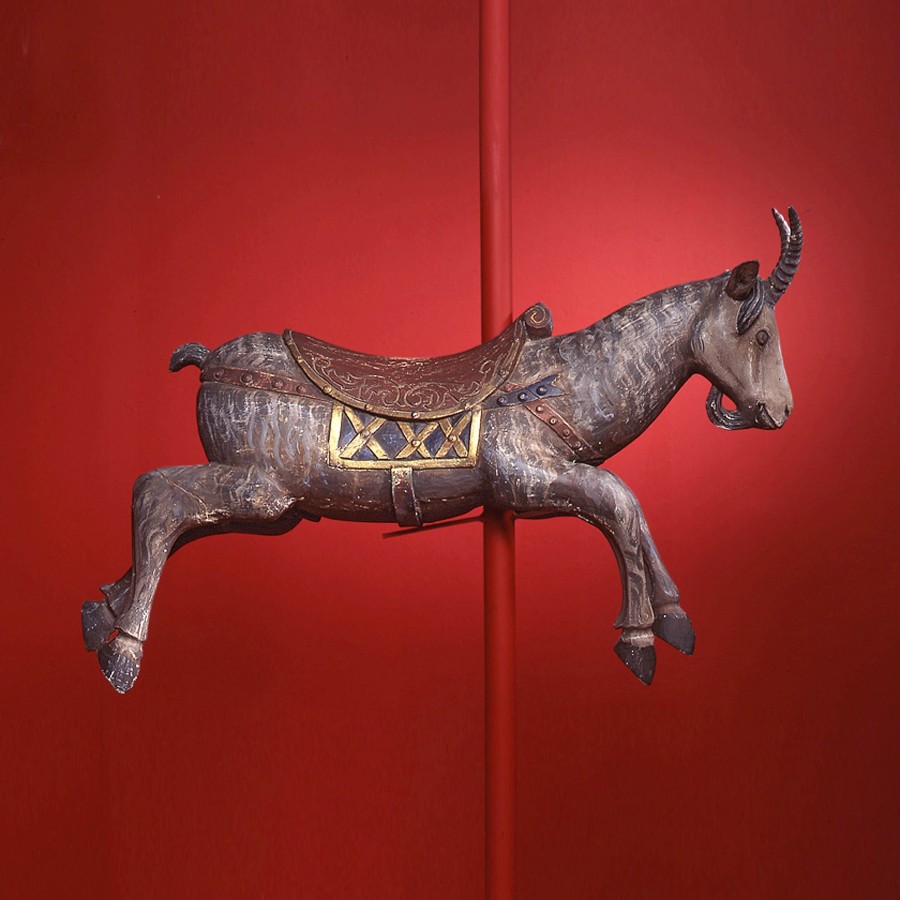 Carousel Goat, 19th Century, Spain, wood. Collection Mingei International Museum. Gift of Barbara Beretich. Photo by Lynton Gardiner. 2003-21-001.