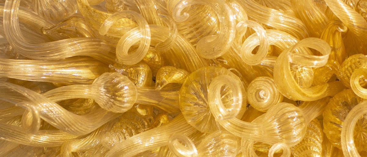 Chandelier (detail)- Enlightenment, Dale Chihuly,  2005, Seattle, Washington, U.S.A., glass, steel. Collection Mingei International Museum. A GIFT OF MINGEI INTERNATIONAL CONNOISSEURS WITH A LEAD GIFT BY THEIR HONORARY CHAIRMAN CHARMAINE AND MAURICE KAPLAN Patricia C. Dwinnell Butler, Mary Clark, Lois Sherr Dubin, Sue K. and Charles C. Edwards, M.D., Audrey Geisel, Jean Hahn Hardy and John I. Hardy, Joan and Irwin Jacobs, James P. Kemp, M.D., Maureen and Charles King, Helen W. Korman, Barbara Joy Marriott Wilcox, Christa McReynolds, Betty-Jo Petersen, Jack and Caroline Raymond, David Rinehart, Ron and Mary Taylor, Christy Walton, Joanne C. and Frank R. Warren, Frances Hamilton White.Additional Donors: Florence Covel and The Golden Door. Photo by Lynton Gardiner. 2005-42-001.