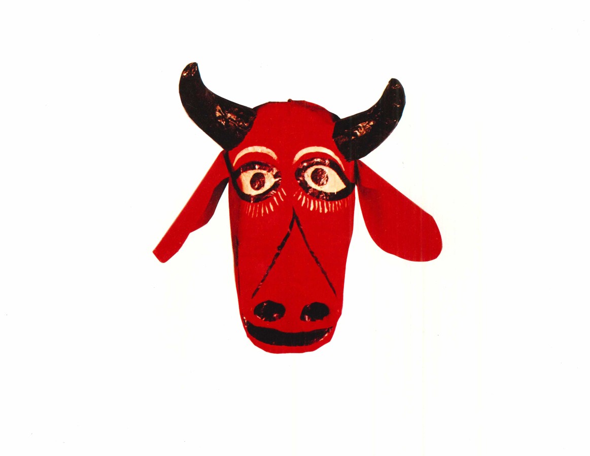 Bull Mask, Unknown artist, 20th century, Pirenópolis, State of Goiás, Brazil, papier-mâché. Collection, Katarina Real