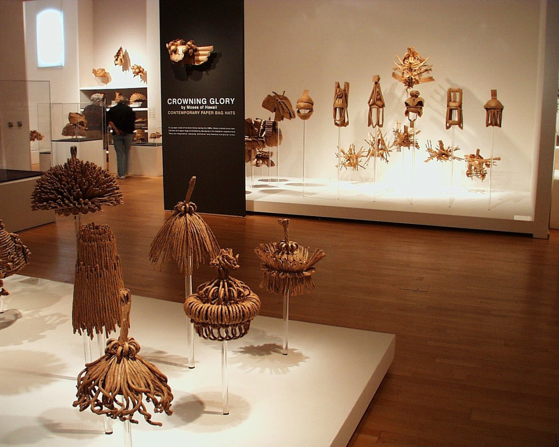 Installation view of the exhibition Crowning Glory