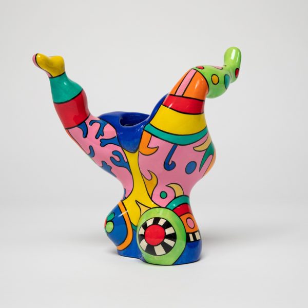 Niki de Saint Phalle, "Vase - Upside Down Lady", 1999, La Jolla, California, Polyester resin, Gift of the Artist, 2001-29-003A-B.