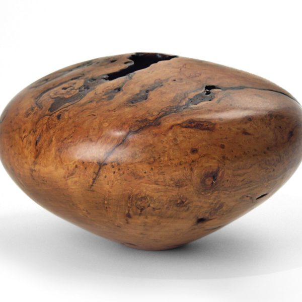 Hollow Form, Mike Jackofsky,  2001, Harmony Grove, California, U.S.A., black cherry burl. Collection Mingei International Museum. Gift of the Artist. Photo by Anthony Scoggins. 2003-53-001.